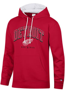 Champion Detroit Red Wings Mens Red Stadium Long Sleeve Hoodie