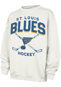 47 St Louis Blues Womens White Oversized Crew Sweatshirt