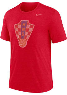 Nike Croatia National Team Red Crest Short Sleeve Fashion T Shirt