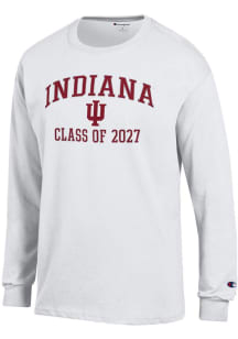Champion Indiana Hoosiers White Font Class of 2027 Jersey Long Sleeve T Shirt