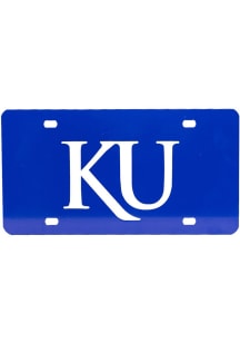 Kansas Jayhawks Blue Metal Car Accessory License Plate