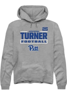 Ja’Kyrian Turner Pitt Panthers Mens Graphite Football NIL Stacked Box Player Hood
