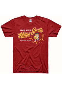 Charlie Hustle Iowa State Cyclones Red Hilton South Basketball Cy Short Sleeve Fashion T Shirt