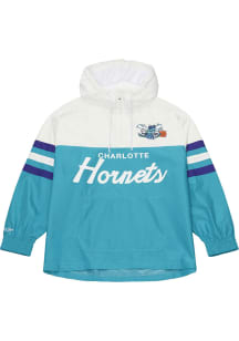 Mitchell and Ness Charlotte Hornets Mens Teal Head Coach Pullover Jackets