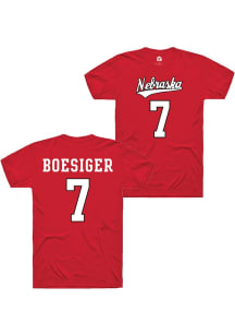 Maisie Boesiger Nebraska Cornhuskers Red NIL Shirzees Short Sleeve Player T Shirt