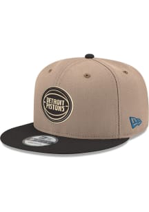 New Era Detroit Pistons Brown 2T 9FIFTY Mens Snapback Hat