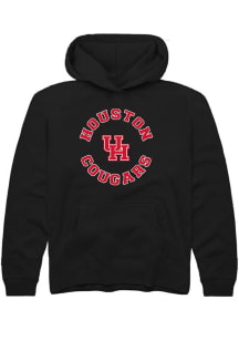 Summit Sportswear Houston Cougars Youth Black Circle Long Sleeve Hoodie