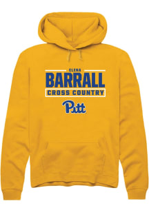 Elena Barrall Pitt Panthers Mens Gold NIL Stacked Box Player Hood