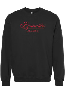 Summit Sportswear Louisville Cardinals Womens Black Alumni Crew Sweatshirt