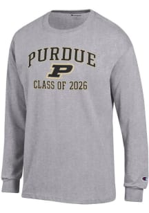 Champion Purdue Boilermakers Grey Font Class of 2026 Jersey Long Sleeve T Shirt