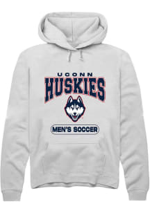 Summit Sportswear UConn Huskies Mens White Men's Soccer Long Sleeve Hoodie