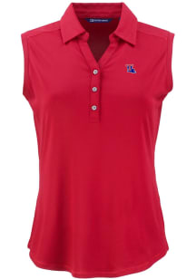 Cutter and Buck Louisiana Tech Bulldogs Womens Red Forge Eco Polo Shirt