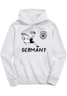 Vive La Fete Germany National Team Toddler White Sam Long Sleeve Hooded Sweatshirt
