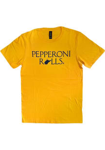 West Virginia Womens Yellow Pepperoni Rolls Short Sleeve T-Shirt