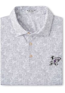 Peter Millar K-State Wildcats Mens White Out of Bounds Willie Short Sleeve Fashion Polo