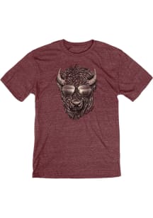 Rally Kansas Maroon Buffalo Short Sleeve Fashion T Shirt