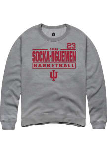 Zania Socka-Nguemen Indiana Hoosiers Mens Graphite NIL Stacked Box Player Crew