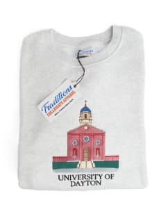 Dayton Flyers Mens Grey Campus Long Sleeve Crew Sweatshirt