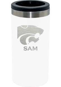 The Memory Company K-State Wildcats Personalized Laser Etched 12oz Slim Can Stainless Steel Coolie