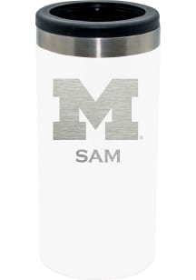The Memory Company Michigan Wolverines Personalized Laser Etched 12oz Slim Can Stainless Steel Coo..