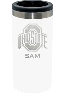 The Memory Company Ohio State Buckeyes Personalized Laser Etched 12oz Slim Can Stainless Steel Coo..