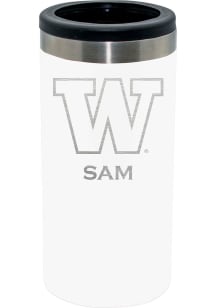The Memory Company Washington Huskies Personalized Laser Etched 12oz Slim Can Stainless Steel Cool..