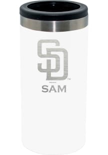 The Memory Company San Diego Padres Personalized Laser Etched 12oz Slim Can Stainless Steel Coolie