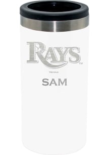 The Memory Company Tampa Bay Rays Personalized Laser Etched 12oz Slim Can Stainless Steel Coolie