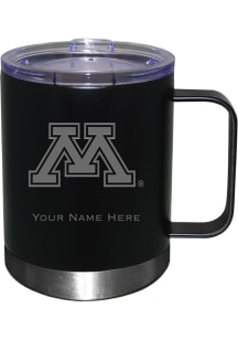 Minnesota Golden Gophers Personalized Laser Etched 12oz Handle Lowball Tumbler - Black