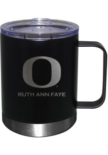 Oregon Ducks Personalized Laser Etched 12oz Handle Lowball Tumbler - Black