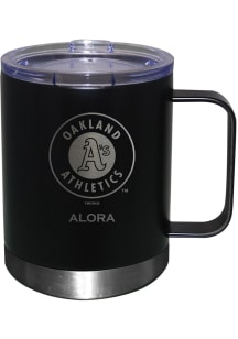 Oakland Athletics Personalized Laser Etched 12oz Handle Lowball Tumbler - Black