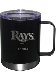 Tampa Bay Rays Personalized Laser Etched 12oz Handle Lowball Tumbler - Black