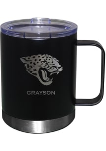 Jacksonville Jaguars Personalized Laser Etched 12oz Handle Lowball Tumbler - Black