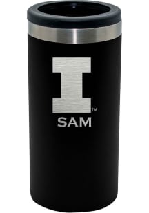 The Memory Company Illinois Fighting Illini Personalized Laser Etched 12oz Slim Can Stainless Stee..