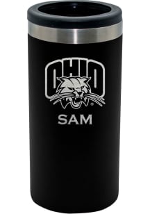 The Memory Company Ohio Bobcats Personalized Laser Etched 12oz Slim Can Stainless Steel Coolie