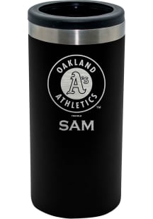 The Memory Company Oakland Athletics Personalized Laser Etched 12oz Slim Can Stainless Steel Cooli..