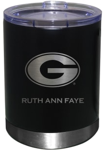 Georgia Bulldogs Personalized Laser Etched 12oz Lowball Tumbler - Black