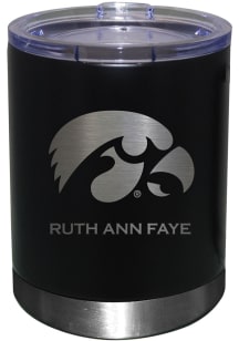 Iowa Hawkeyes Personalized Laser Etched 12oz Lowball Tumbler - Black