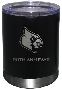 Louisville Cardinals Personalized Laser Etched 12oz Lowball Tumbler - Black