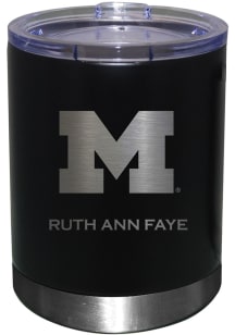 Michigan Wolverines Personalized Laser Etched 12oz Lowball Tumbler - Black