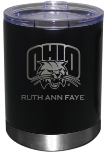 Ohio Bobcats Personalized Laser Etched 12oz Lowball Tumbler - Black