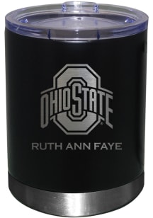 Ohio State Buckeyes Personalized Laser Etched 12oz Lowball Tumbler - Black