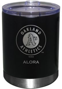 Oakland Athletics Personalized Laser Etched 12oz Lowball Tumbler - Black