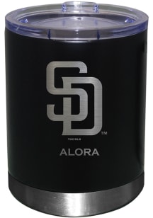 San Diego Padres Personalized Laser Etched 12oz Lowball Tumbler - Black