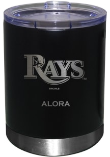 Tampa Bay Rays Personalized Laser Etched 12oz Lowball Tumbler - Black