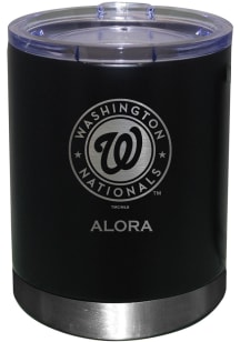 Washington Nationals Personalized Laser Etched 12oz Lowball Tumbler - Black