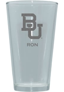 Baylor Bears Personalized Laser Etched 17oz Pint Glass - White