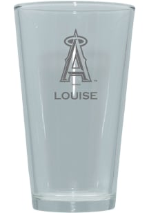 Los Angeles Angels Personalized Laser Etched 17oz Pint Glass - White