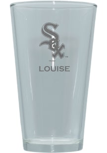 Chicago White Sox Personalized Laser Etched 17oz Pint Glass - White