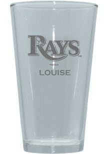 Tampa Bay Rays Personalized Laser Etched 17oz Pint Glass - White